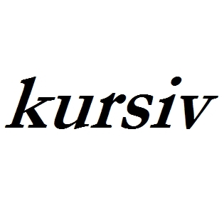 kursiv